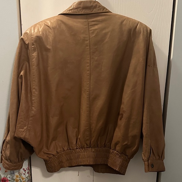 Vintage Gino di Georgio by COMINT Brown Leather Jacket size Large - Picture 2 of 4